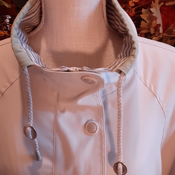 MULBERRY STREET, Large, Nylon,  Rayon, Poly Blend Zip & Snap Hi Neck Jkt - Picture 9 of 14